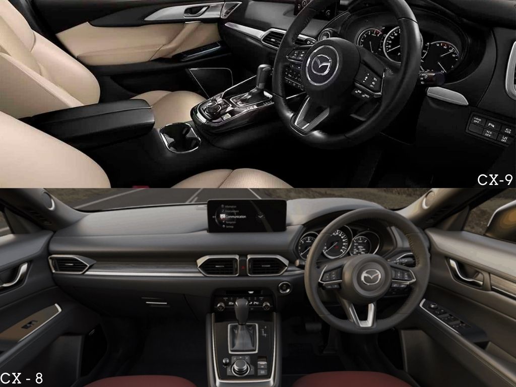 Mazda CX-8 vs Mazda CX-9 Interior